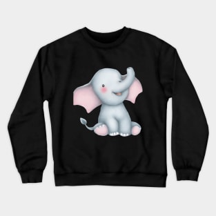 Cute Baby Elepahant Crewneck Sweatshirt